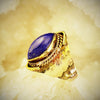 Brass Ring With Lapis Lazuli BR-B24
