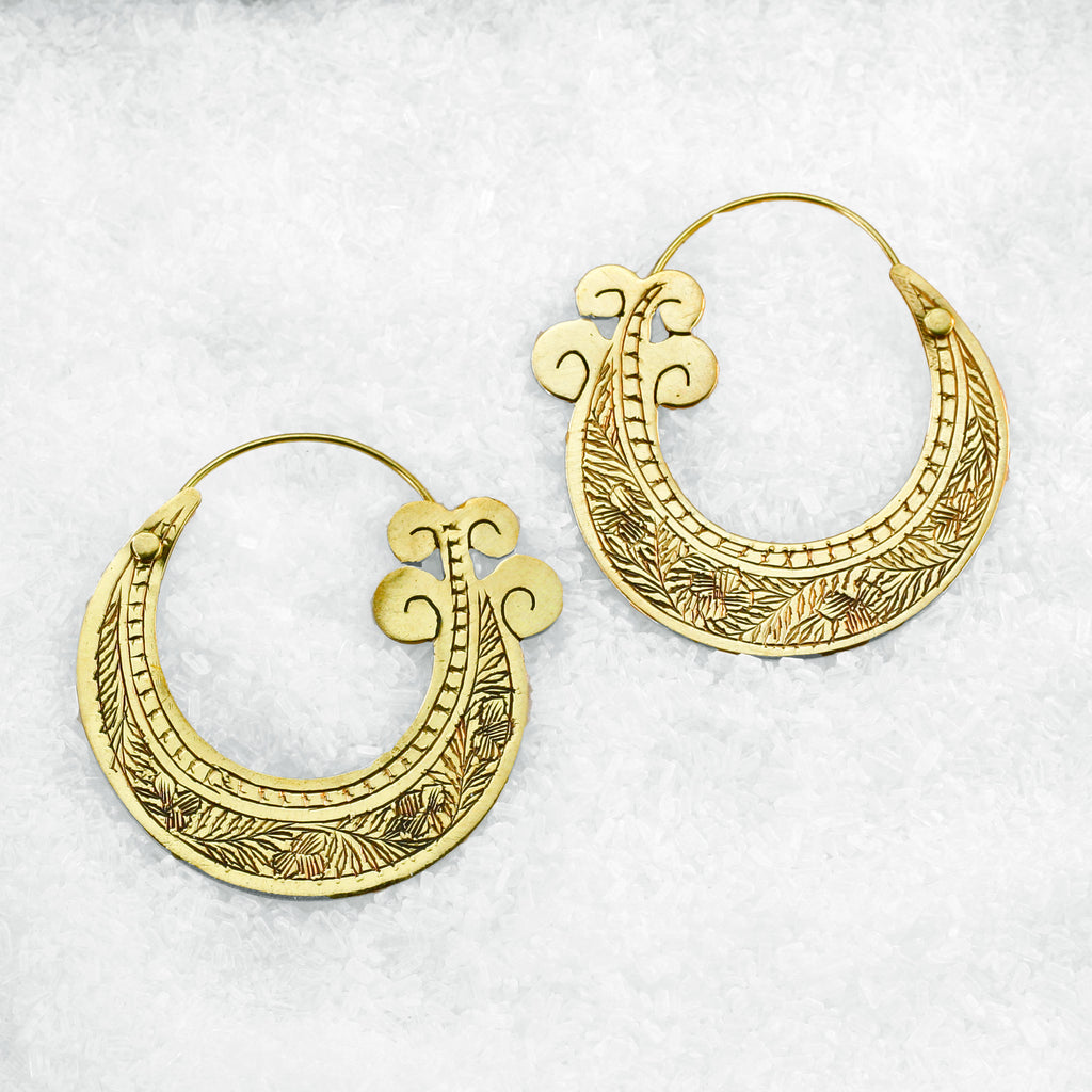 Indian Brass Earrings - BS-A150