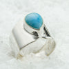 Larimar Sterling Silver Ring