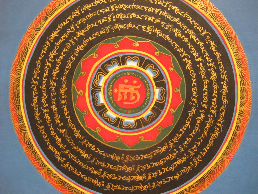Om Mani Padme Om Flower Mandala