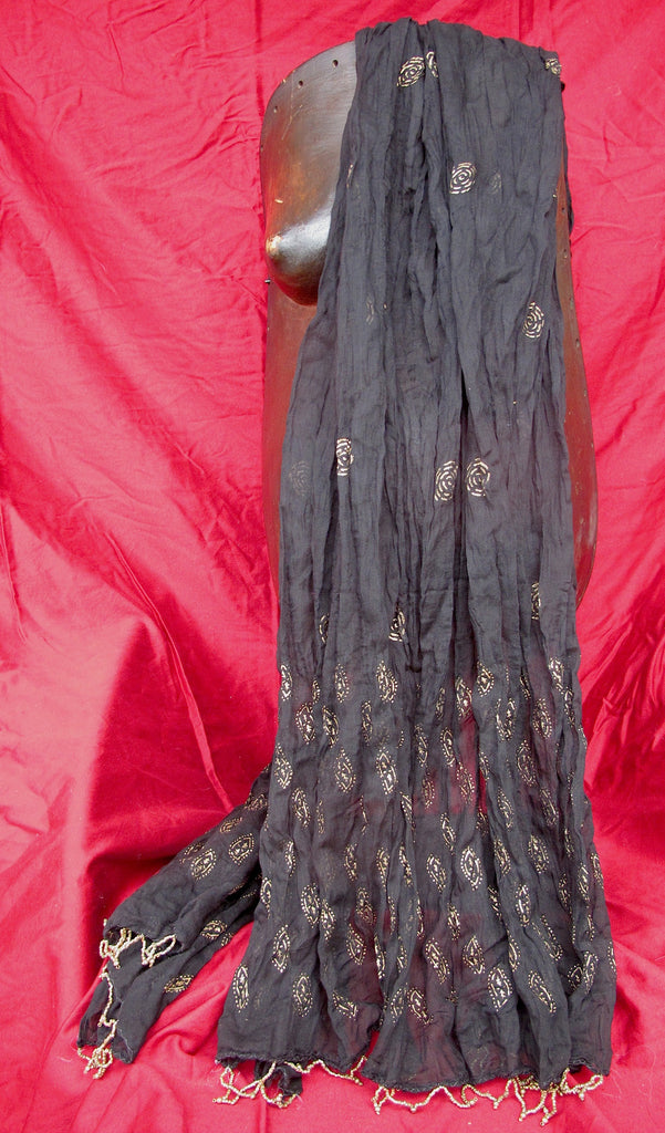 Gold on Black, Lotus Scarf